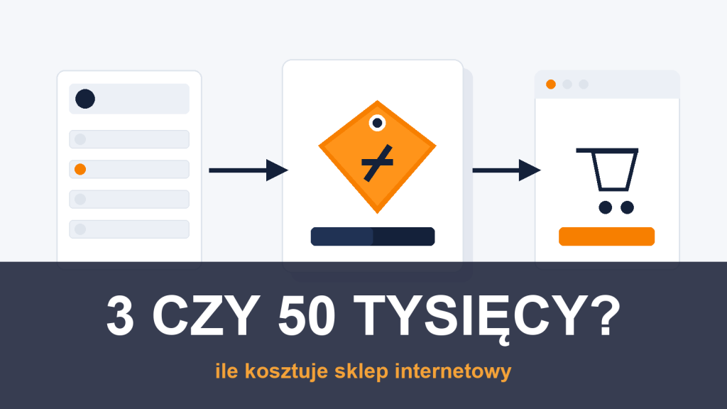 Ilustracja: metka z cena i koszyk sklepu internetowego